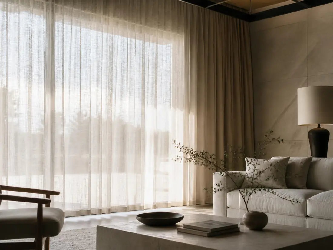 Cortinas e persianas sob medida com foco em controle de luz